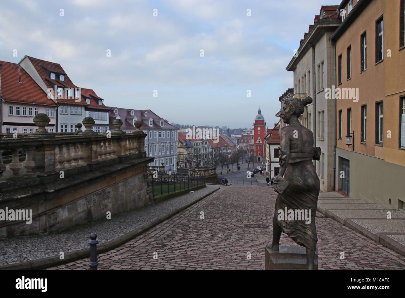 Herzogin Luise Statue in Gotha, Rathaus Stockfotografie Alamy
