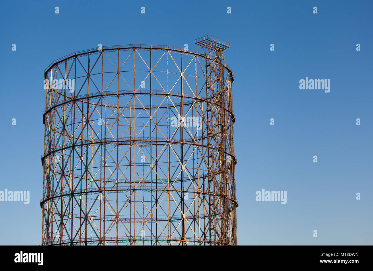Archäologie der industriellen Architektur: alten Gasometer im Bezirk Ostiense (Rom, Italien) Stockfoto