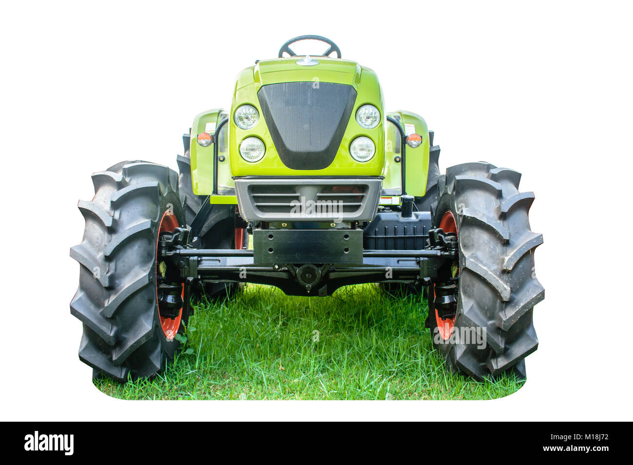 Foto des neuen Traktors, mit isolierten Hintergrund Stockfoto