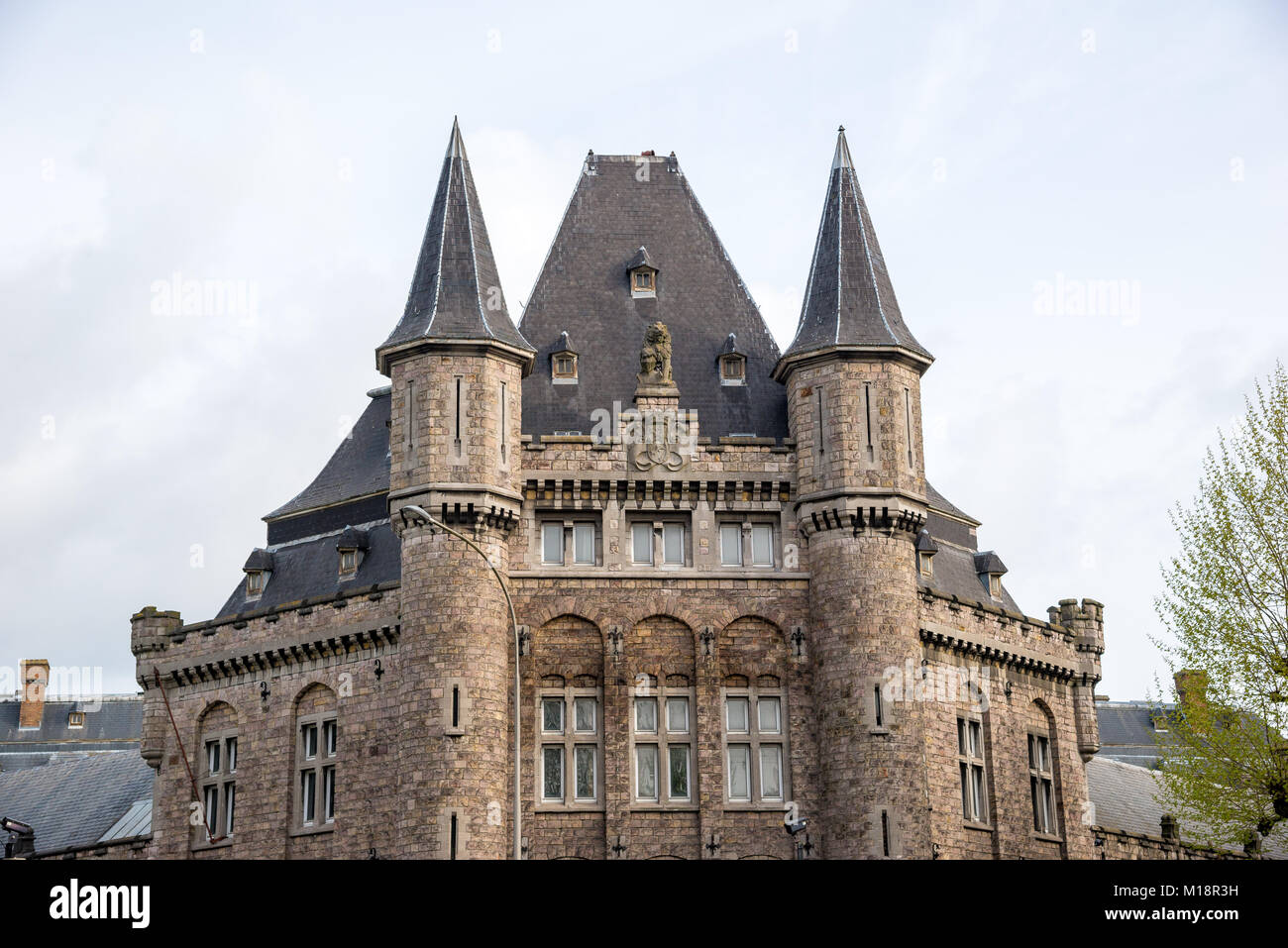 Leopold Kaserne - einer der belgischen gotisches Wahrzeichen in Gent, Belgien Stockfoto