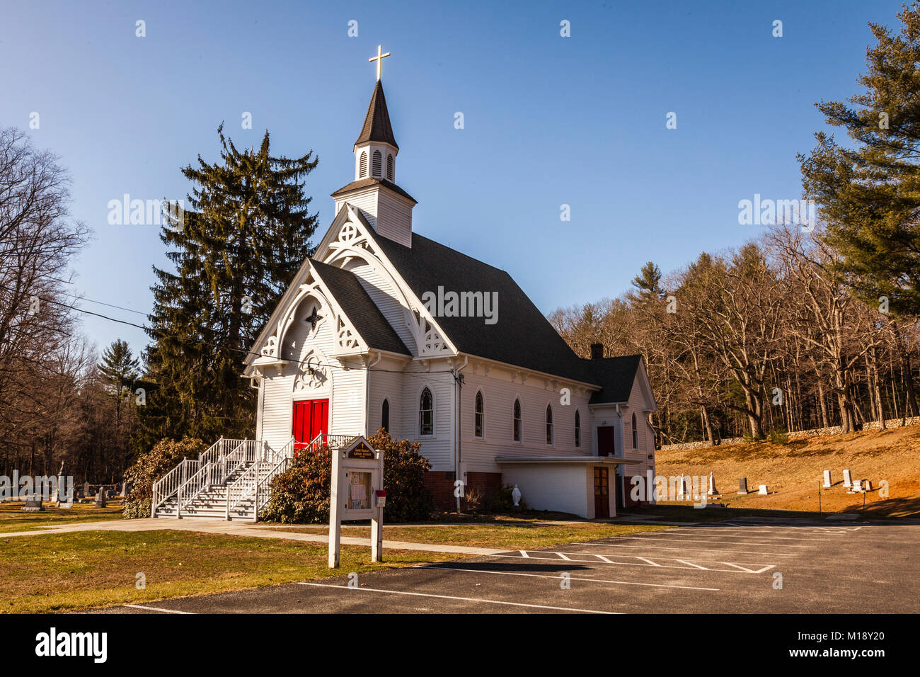 Katholische Kirche Kent Cornwall Road Kent, Connecticut, USA Stockfoto