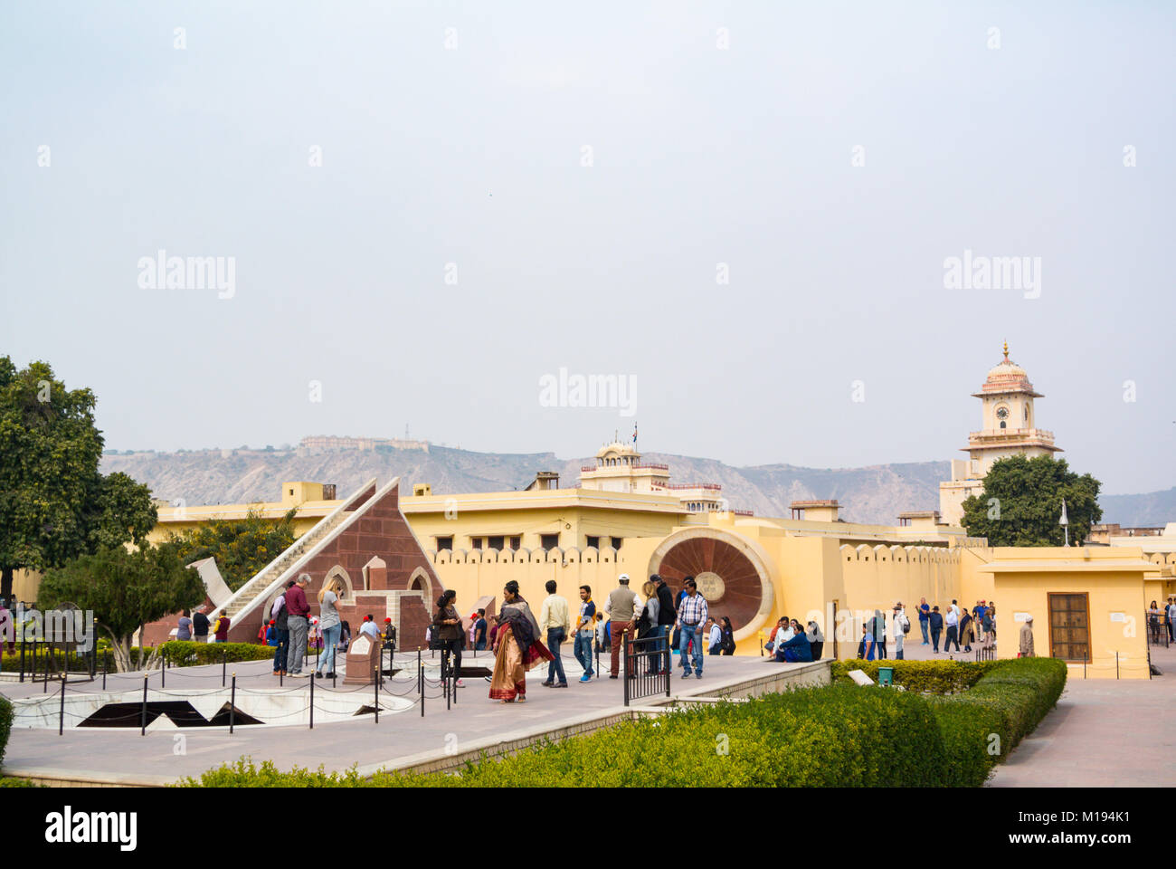 Jaipur, Rajasthan, Indien, 25.. Januar 2017: Jaipur, Rajasthan, Indien, 25.. Januar 2017: Jantar mantar, das ist ein Komplex, um Astrologie zu beobachten Stockfoto