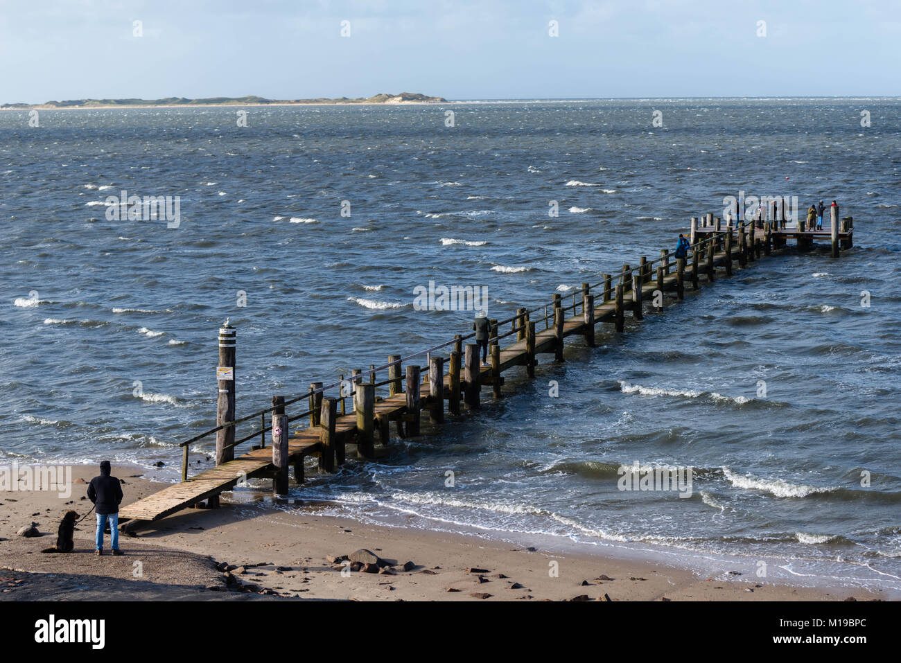 Strand und Meer in Utersum auf der Insel Foehr, Nordsee, UNESCO Weltnaturerbe, Nordsee, Schleswig-Holstein, Deutschland, Europa Stockfoto
