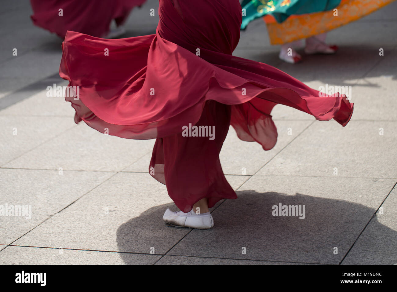 Traditionelle koreanische Tanz/Musik Gruppe Stockfoto