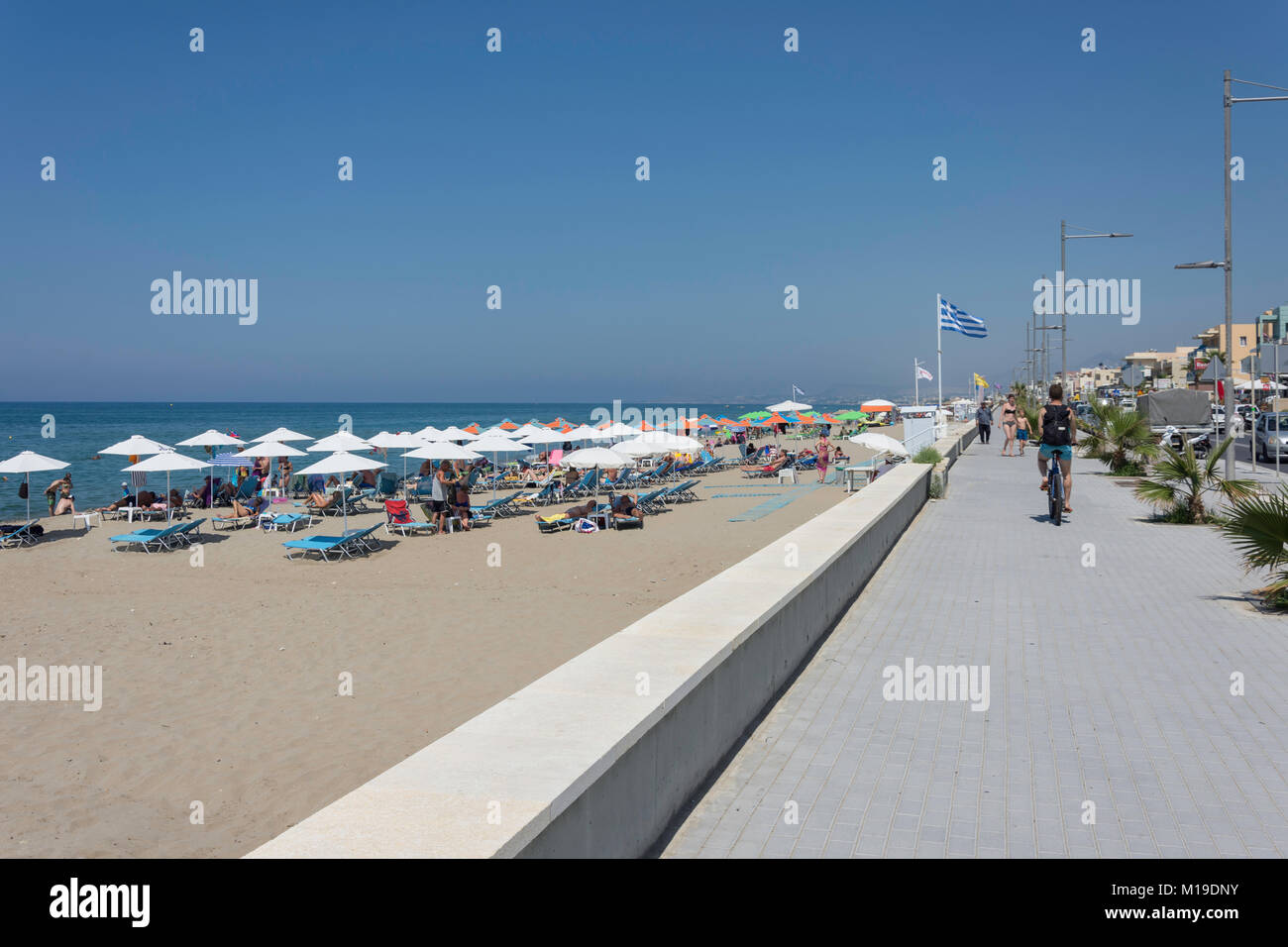 Strand und Promenade, Ari Velouchioti, Rethymnon (Rethymno), Rethymno ...