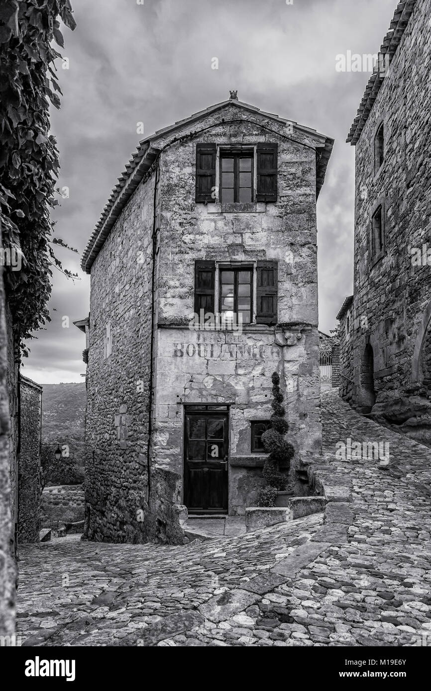 Lacoste Boulangerie, alte Bäckerei, Lacoste, Vaucluse, Provence-Alpes-Cote d ' Azur, Frankreich Stockfoto