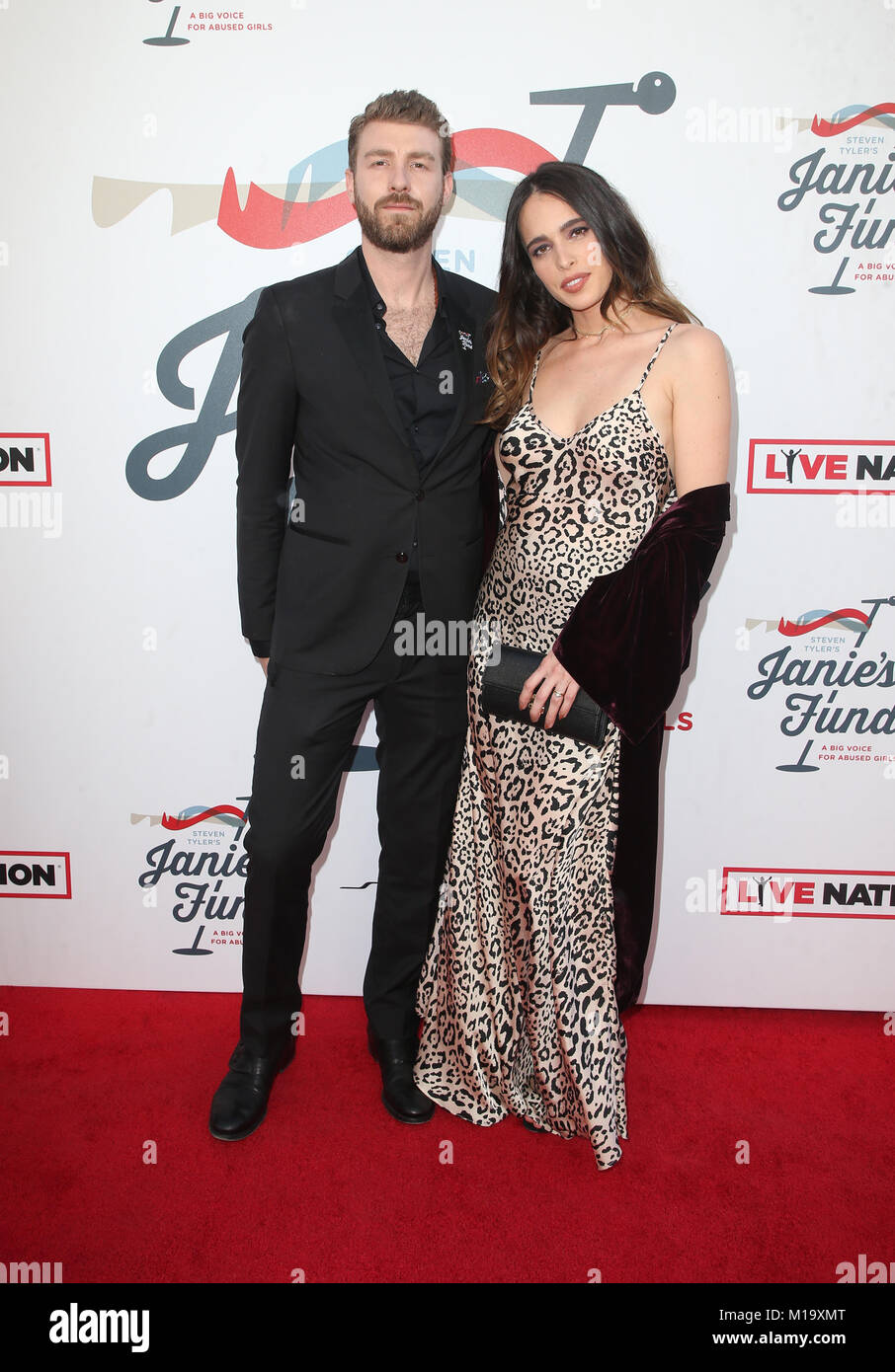 LOS ANGELES, Ca - 28. Januar: Jon Foster, Chelsea Tyler, Steven Tyler und Live Nation präsentiert die Eröffnungs-Janie Fonds Gala & GRAMMY Betrachtung Partei am Roten Studios in Los Angeles, Kalifornien am 28. Januar 2018. Credit: Faye Sadou/MediaPunch Stockfoto