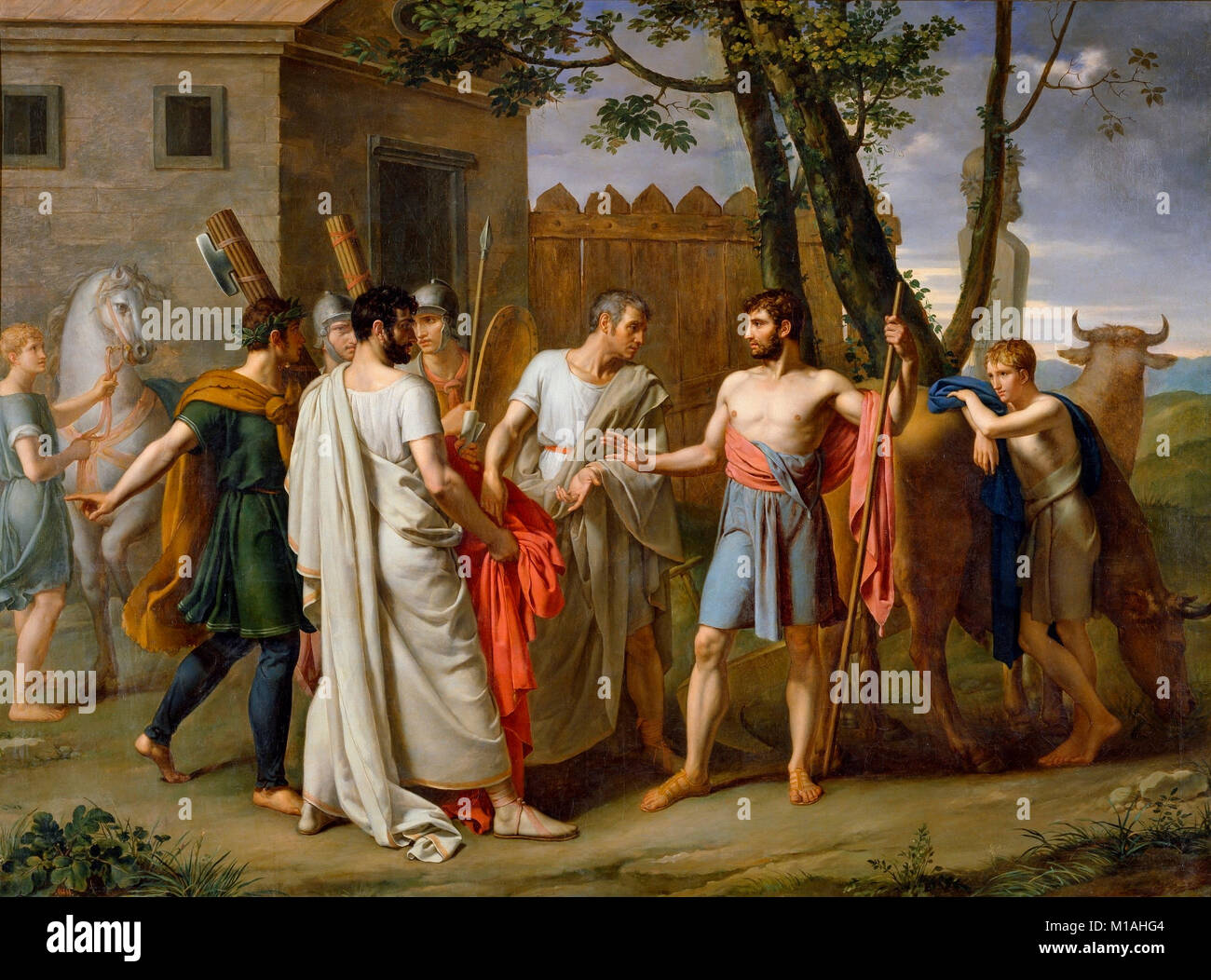 Cincinnatus verlässt den Pflug Gesetze zu Rom - Juan Antonio de Ribera 1806 zu diktieren Stockfoto