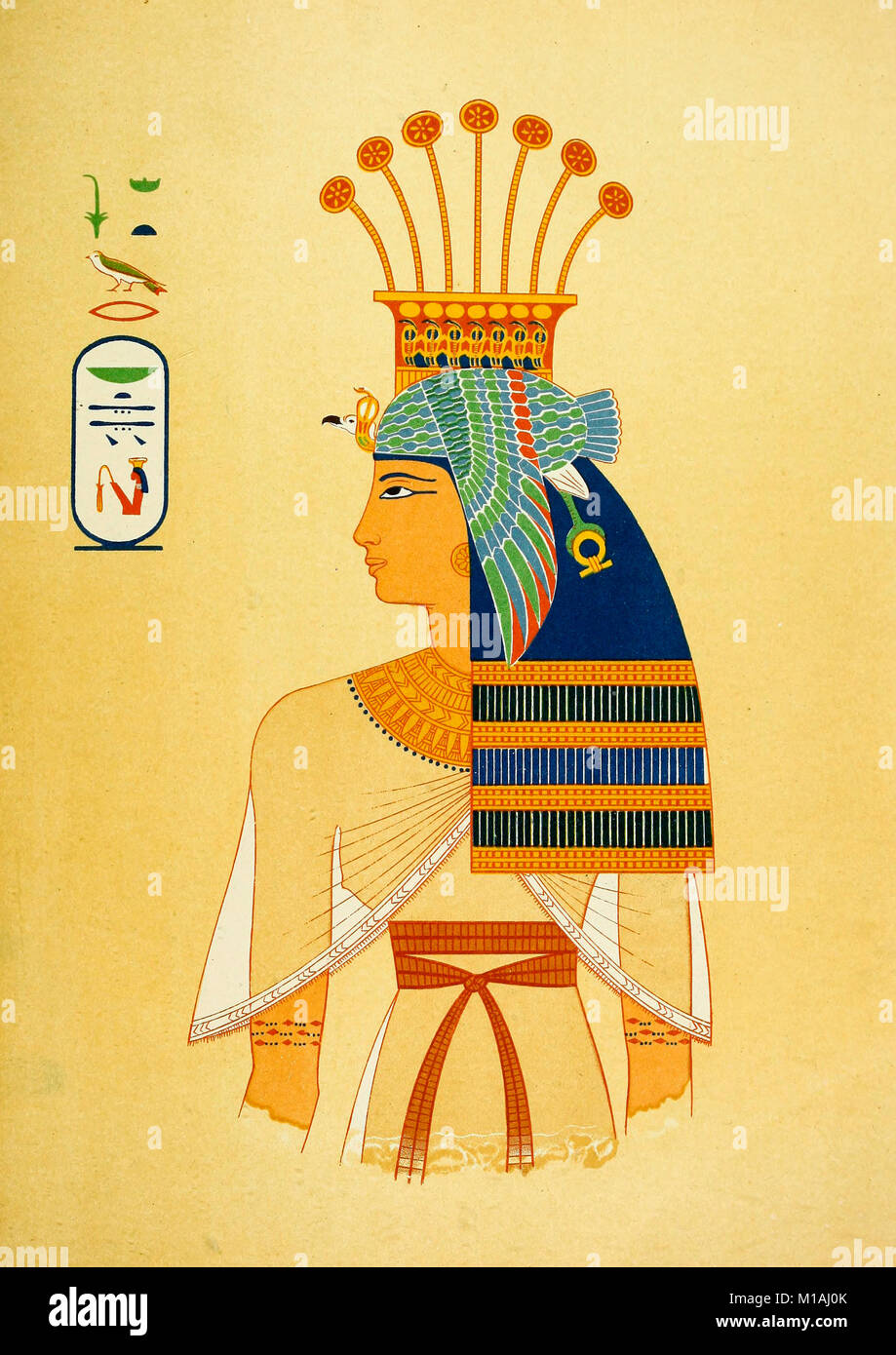 Portrait von Königin Nebto, Tochter des Ramses Meiamun (XIX Dynastie) Stockfoto
