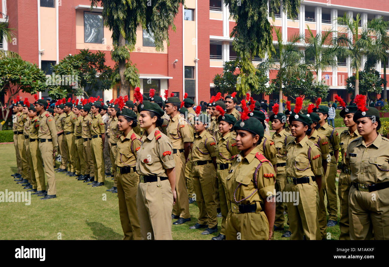 Parade von NCC Kadetten anlässlich der Tag der Republik Stockfoto