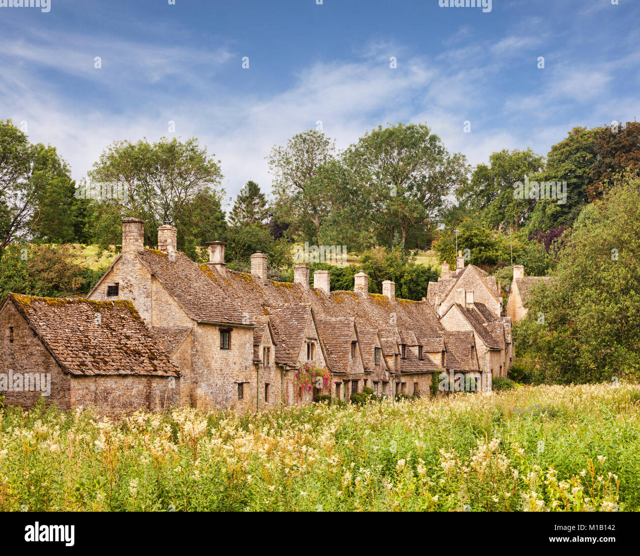 Arlington Row, Bibury, Gloucestershire, England Stockfoto