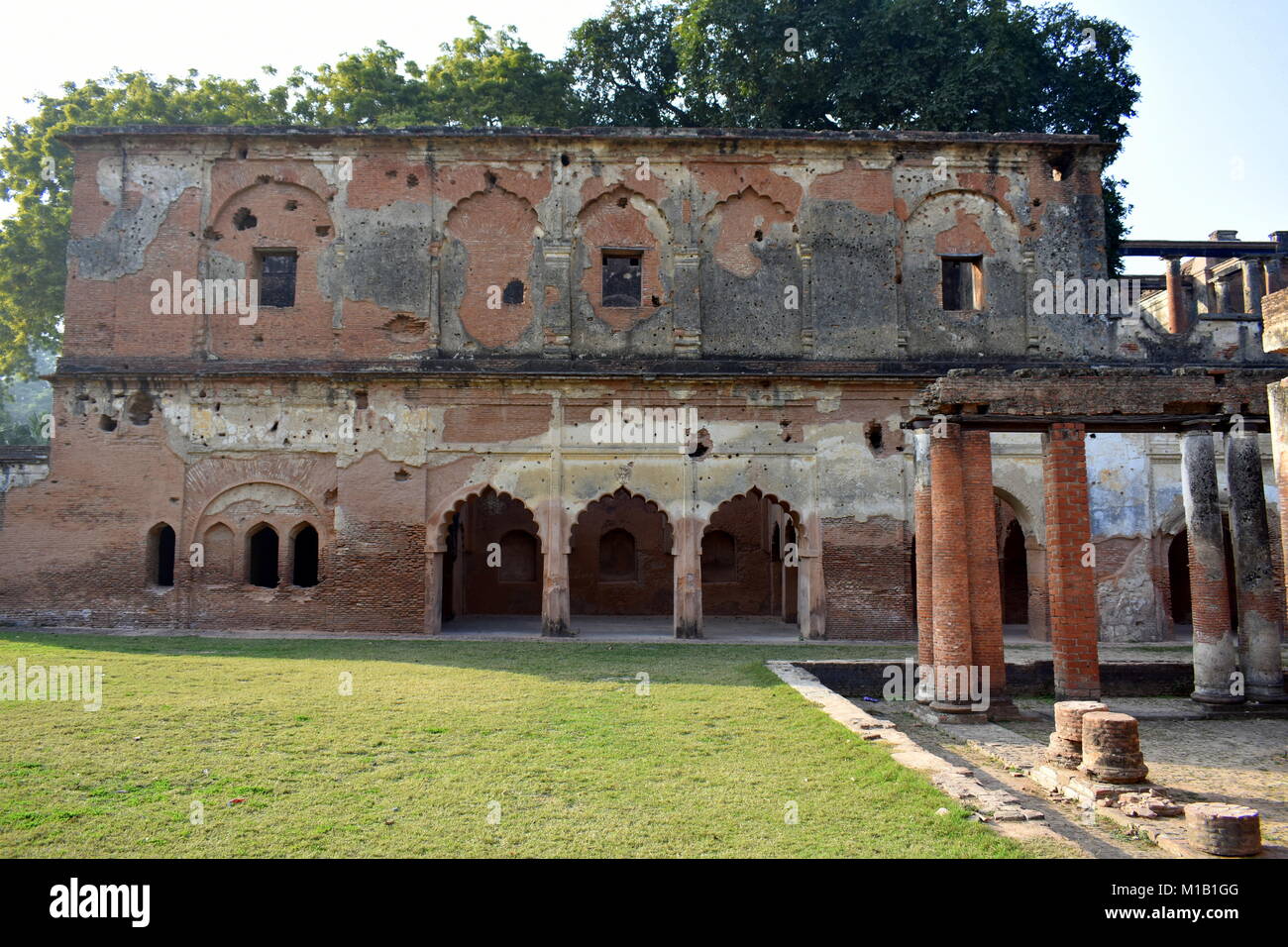 Treasury Halle in Lucknow Residency, Indien Stockfoto