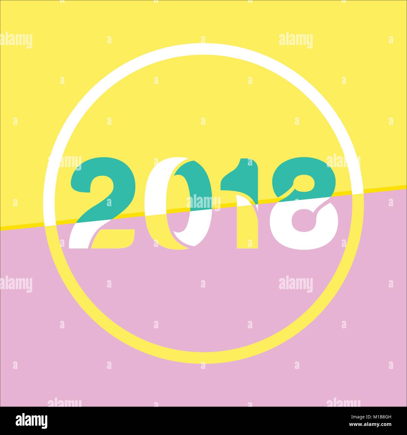 2018 Anzahl Grußbanner Zeichen Vector Graphic Design Stock Vektor