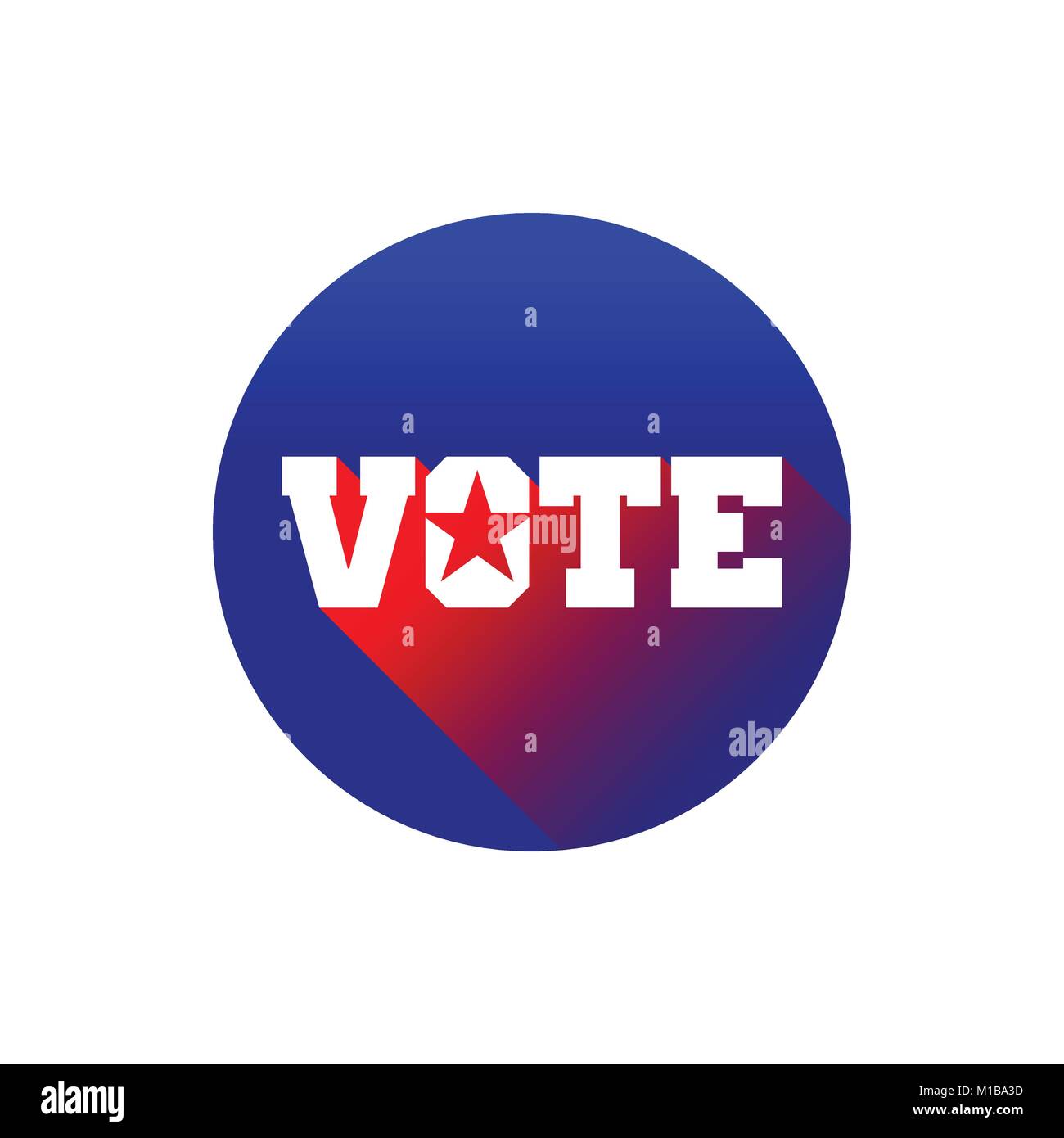 Kreative Abstimmung Pin Star Vector Graphic Design Stock Vektor