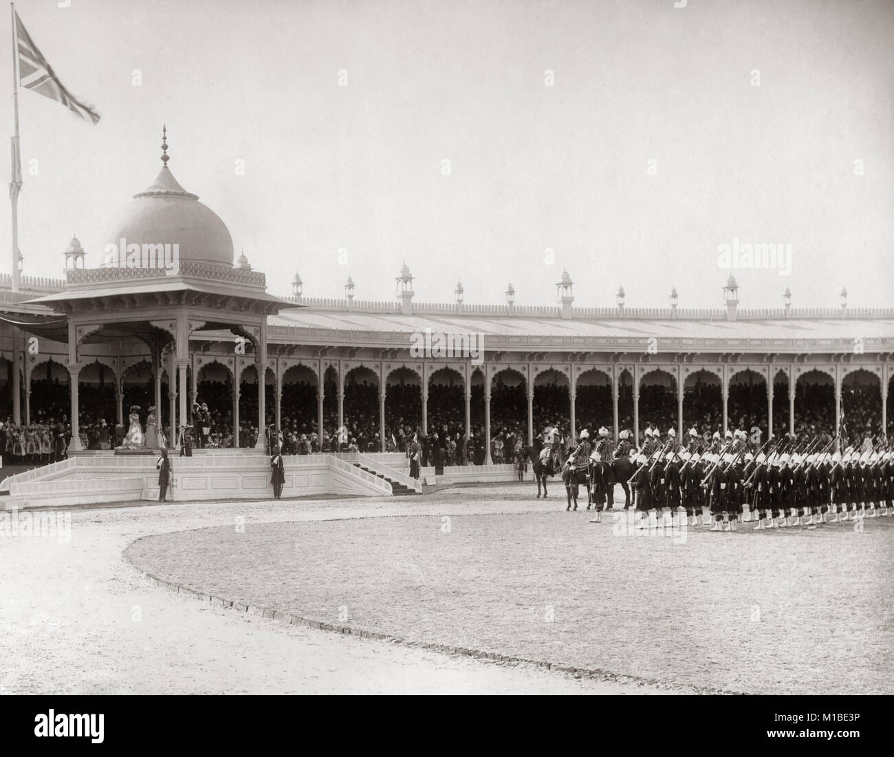 Soldaten auf der Parade, Delhi Durbar, Indien, 1903 Stockfoto