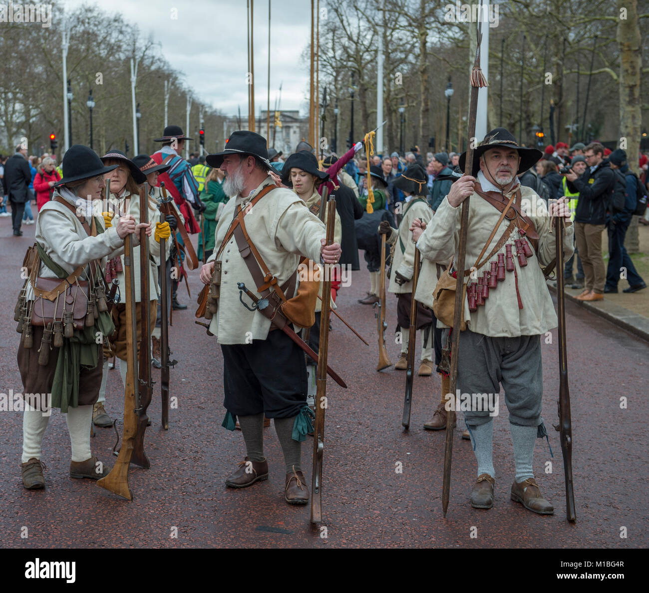 28. Januar 2018. Die Könige März in London auf der Route von König Karl 1 zu seiner Hinrichtung am 30. Januar 1649. Credit: Malcolm Park/Alamy. Stockfoto