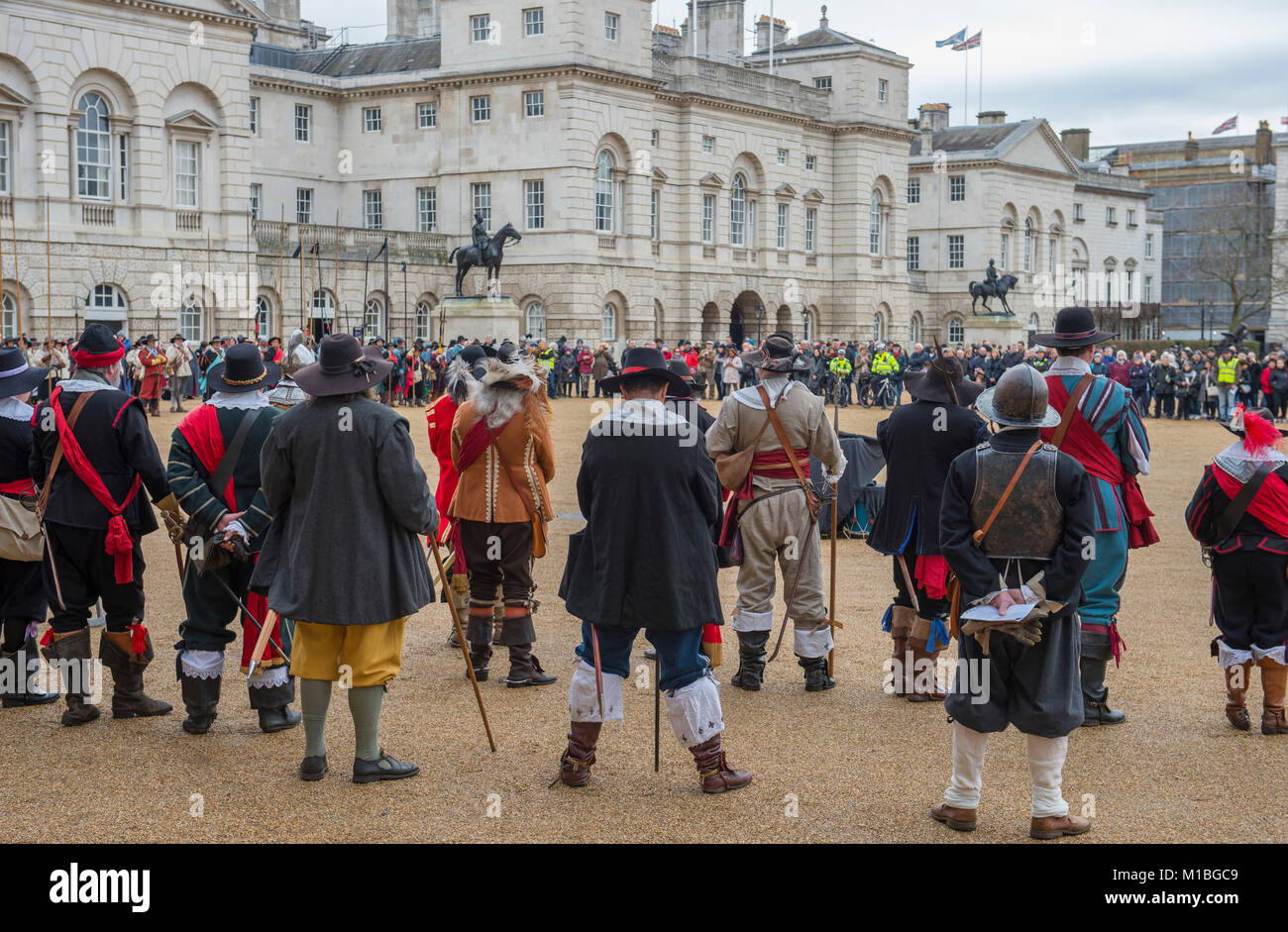 28. Januar 2018. Die Könige März in London auf der Route von König Karl 1 zu seiner Hinrichtung am 30. Januar 1649. Credit: Malcolm Park/Alamy. Stockfoto