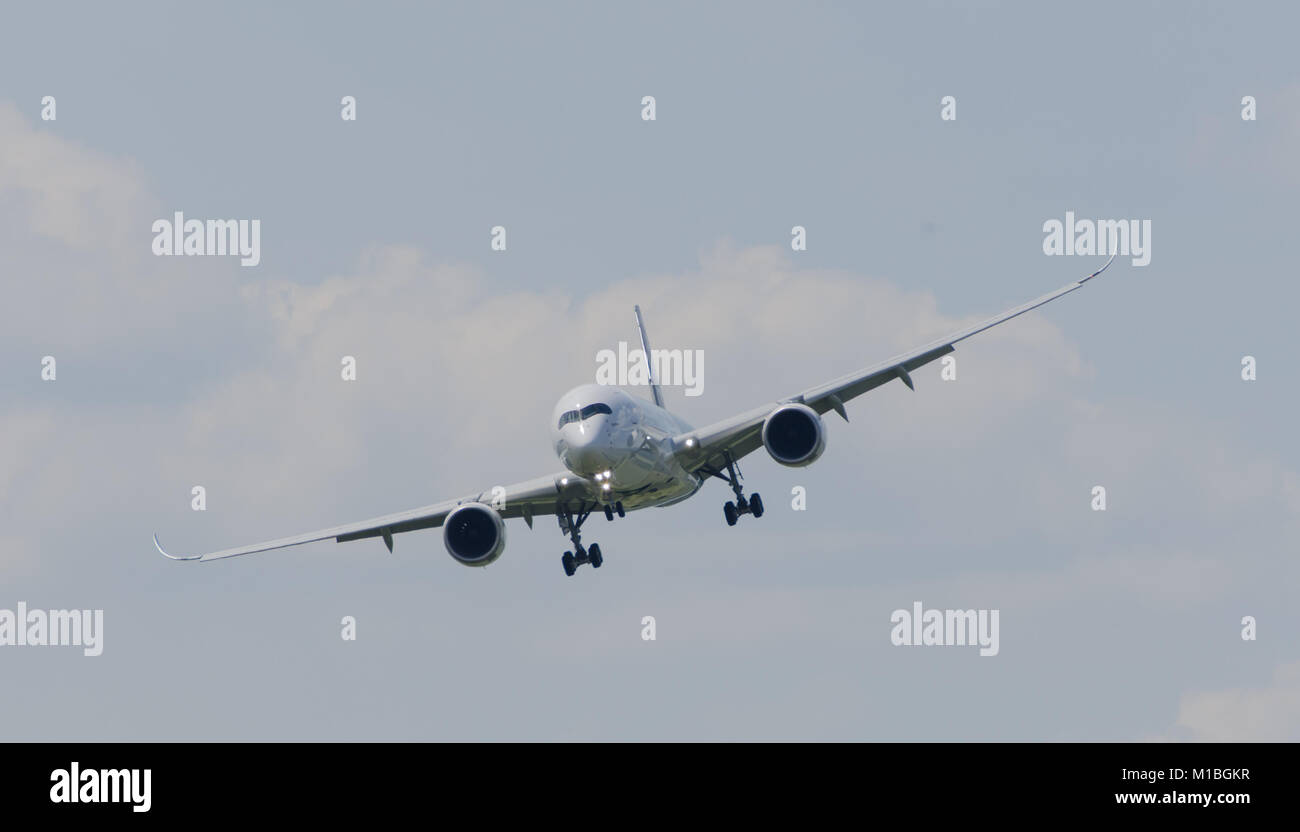 Berlin Schönefeld, Deutschland, Juni 03. 2016.; Airbus A350 - 900 XWB während der ILA in Berlin Schönefeld. Stockfoto