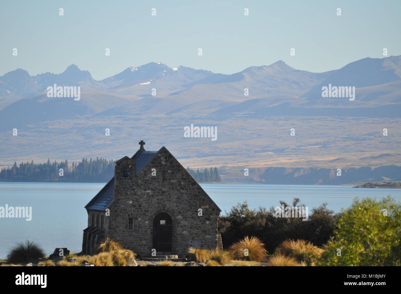 Die gute Shepard Kirche am Lake Tekapo, Neuseeland Stockfoto