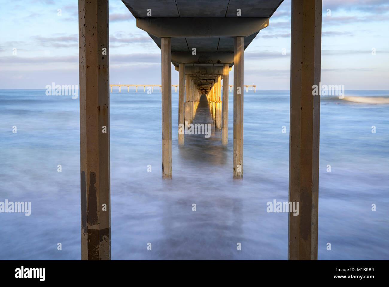 Ocean Beach Pier in San Diego, Kalifornien, USA. Stockfoto