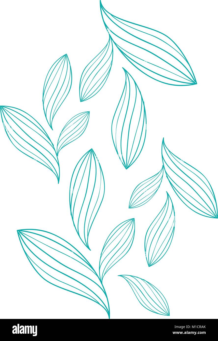 Elegante Blätter Vektor nahtlose Muster Stock Vektor