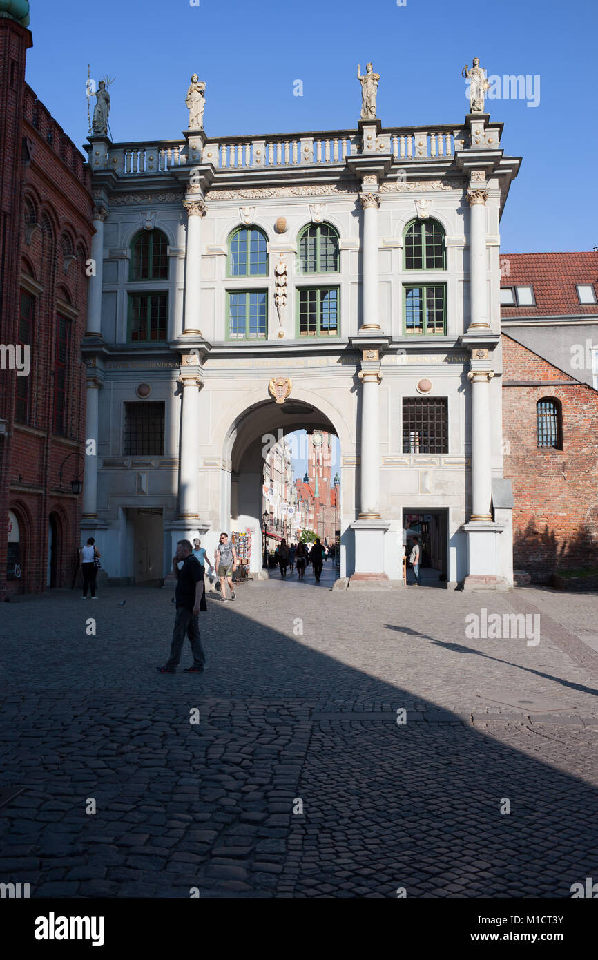 Die Golden Gate (Polnisch: Złota Brama) an der Long Lane Straße in der Altstadt von Danzig, Polen, Europa Stockfoto