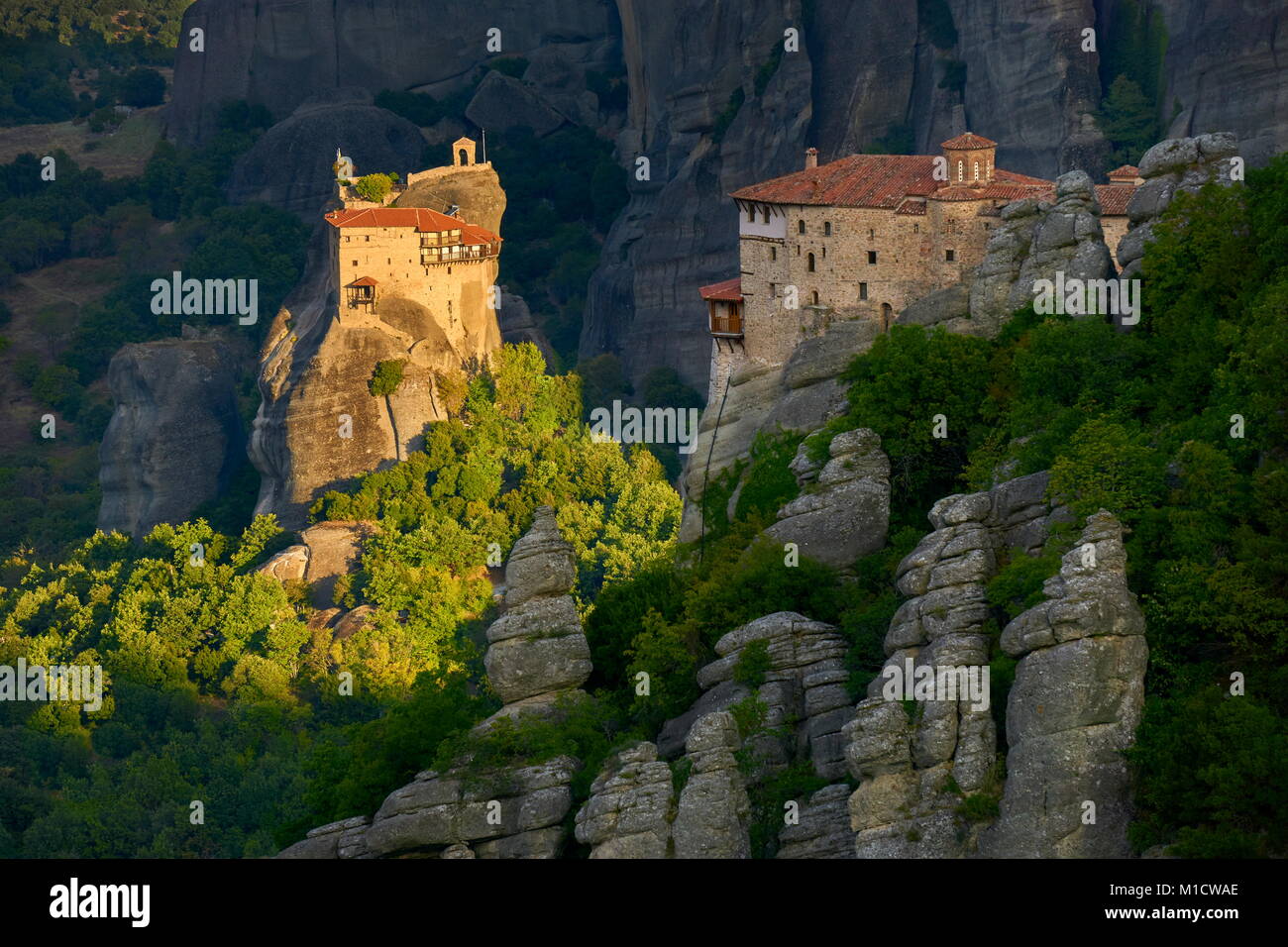 Nicholas Anapausas Kloster von Meteora, Griechenland Stockfoto