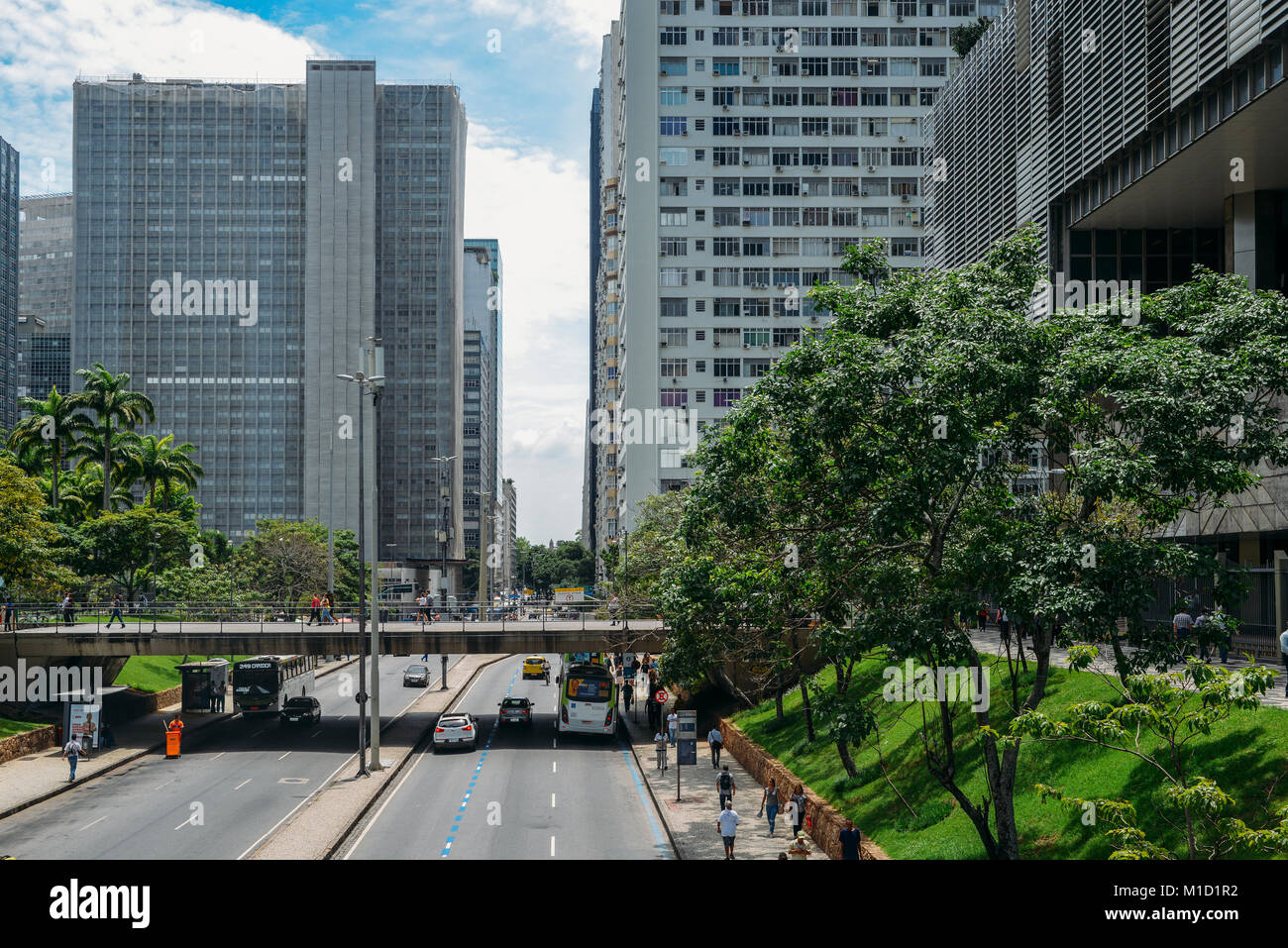 Avenida Republica do Chile in der Innenstadt von Rio de Janeiro Stockfoto