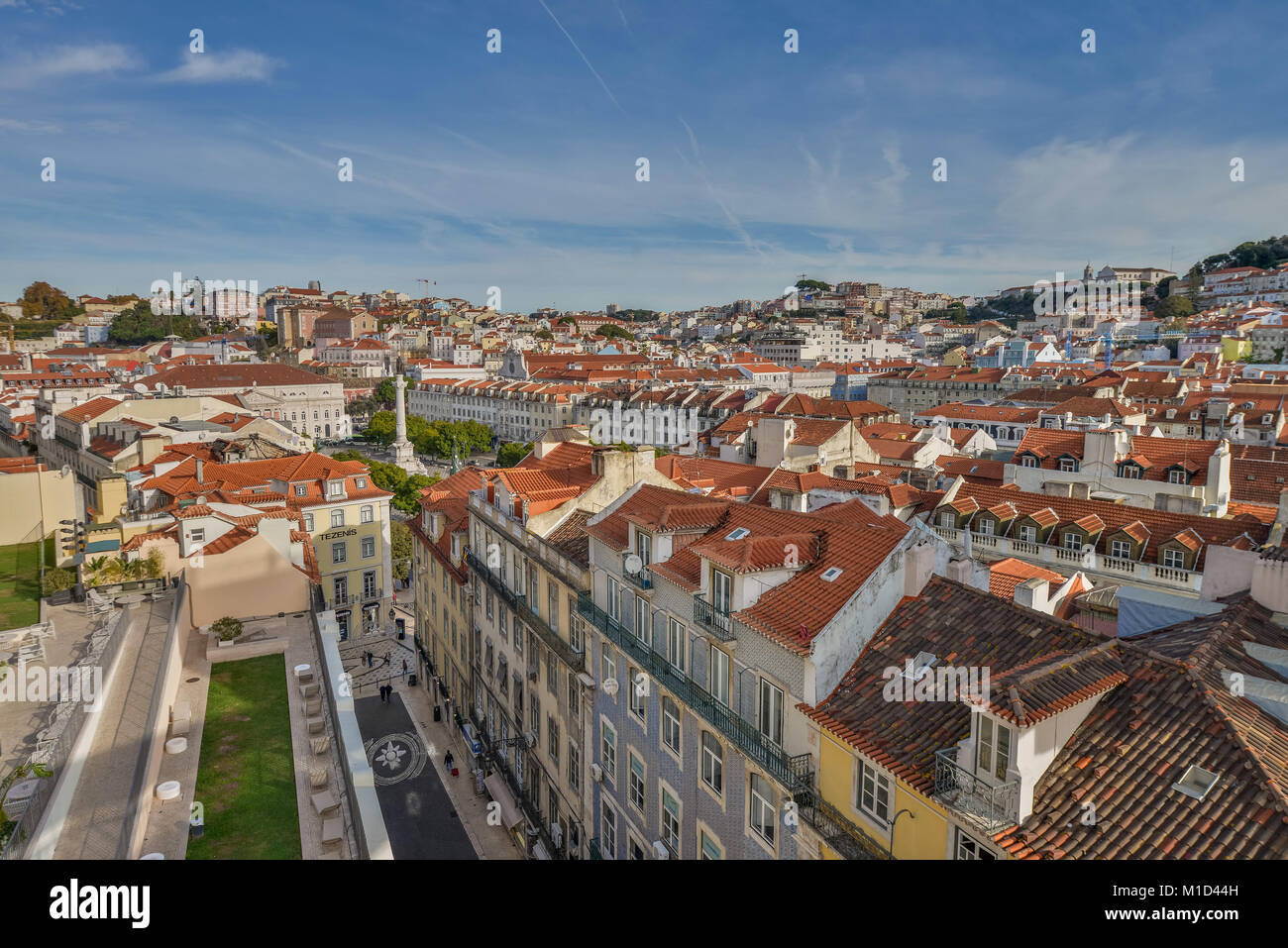 Übersicht, Altstadt, Baixa, Lissabon, Portugal, Uebersicht, Altstadt, Lissabon Stockfoto