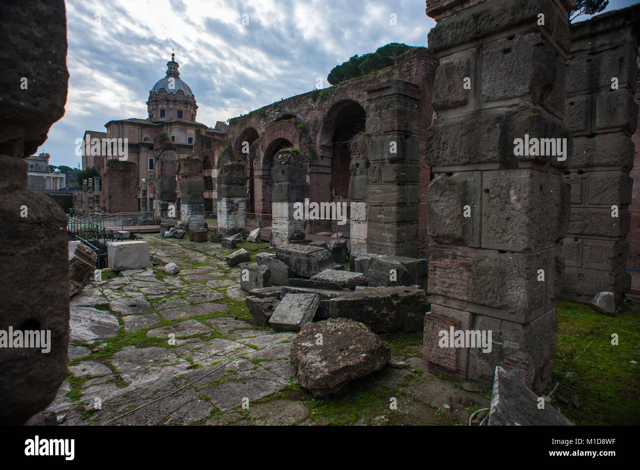 Rom, Italien. Forum von Julius Caesar. Stockfoto