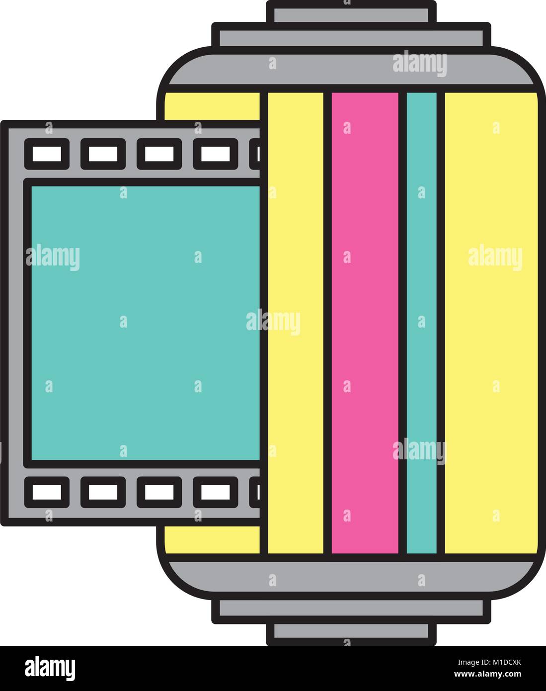 Roll Band fotografischen Kamera vintage Stock Vektor Roll Band fotografischen Kamera vintage Stock Vektor