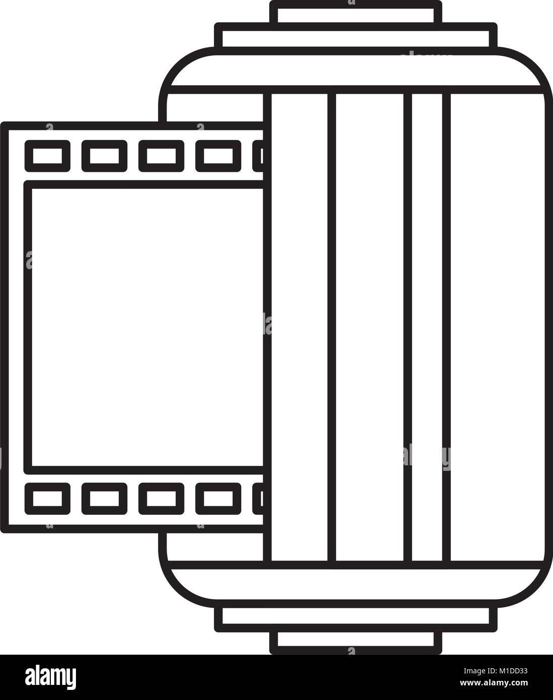 Roll Band fotografischen Kamera vintage Stock Vektor Roll Band fotografischen Kamera vintage Stock Vektor