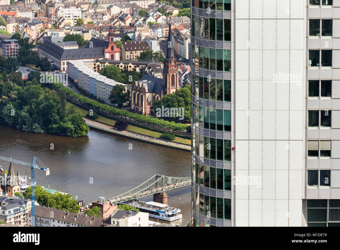 Frankfurt Deutschland von oben Stockfoto