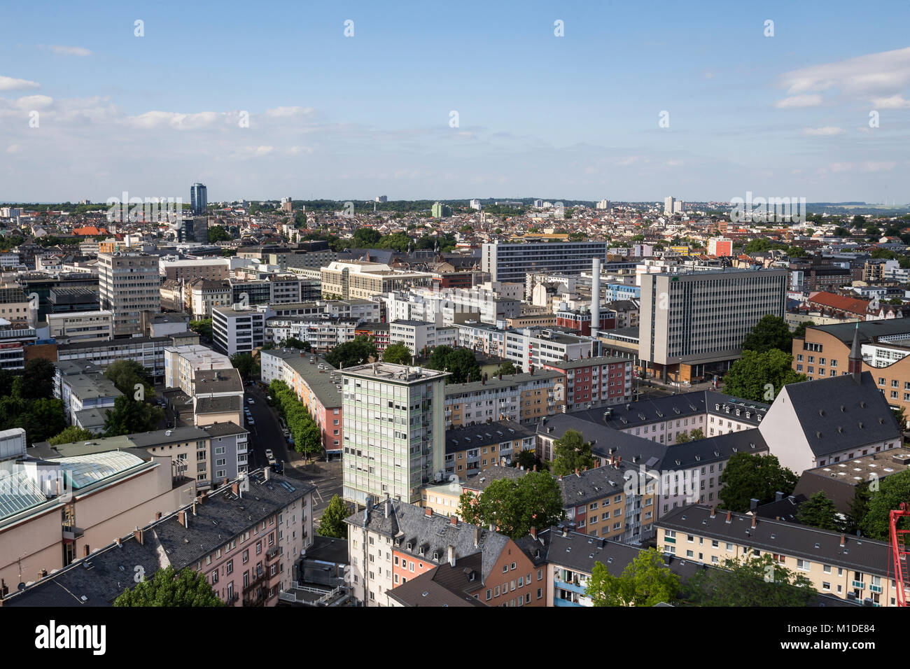 Frankfurt Deutschland von oben Stockfoto