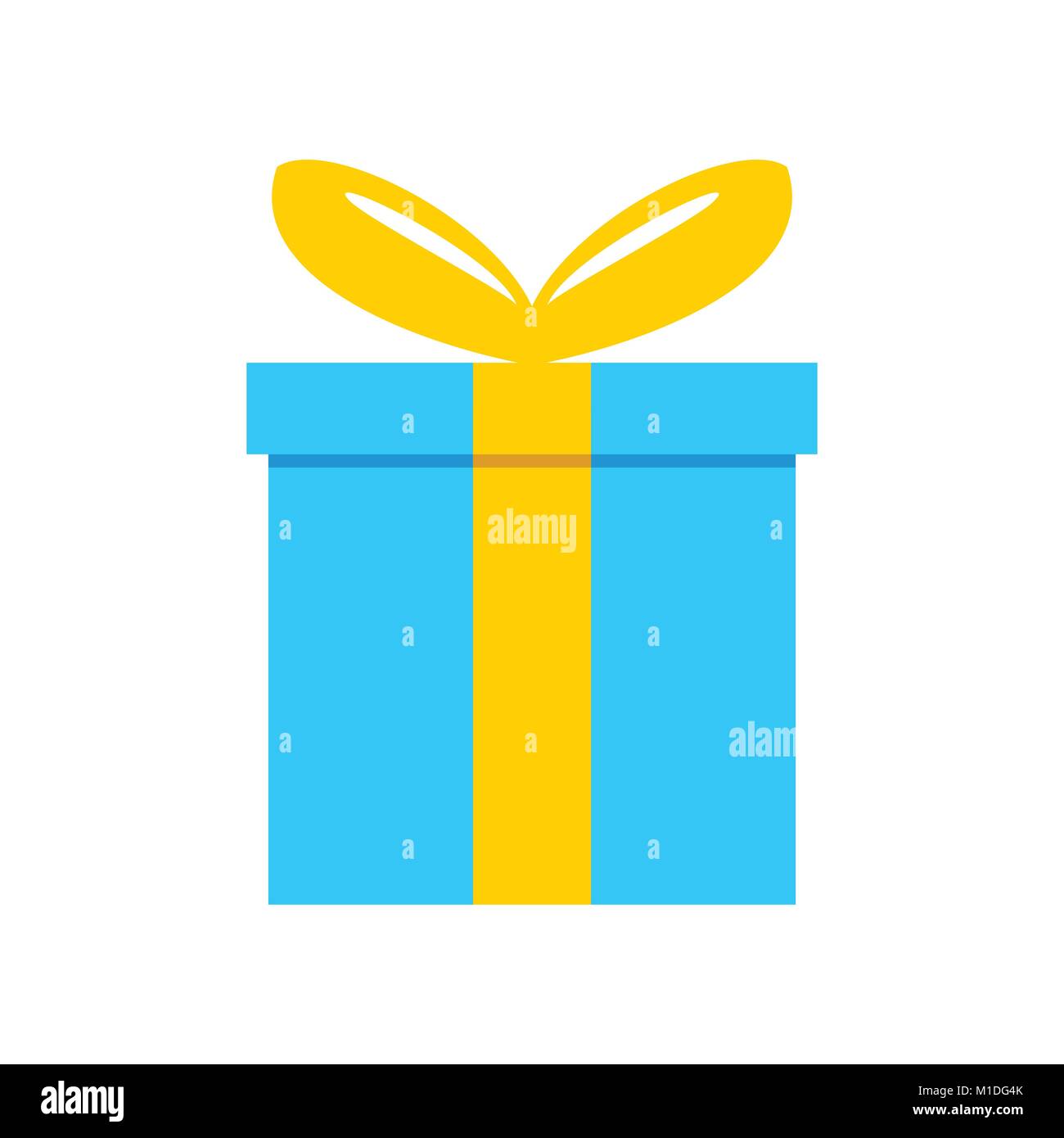 Blaue Geschenkbox Vector Graphic Illustration Symbol Design Stock Vektorgrafik Alamy