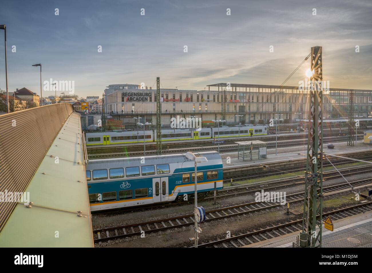 Regensburg, Bayern, Deutschland, 22. November 2017, Hauptbahnhof Stockfoto