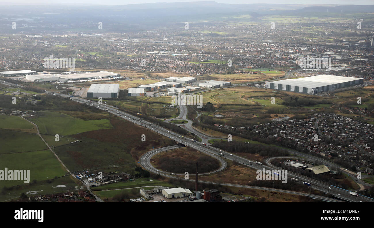 Luftaufnahme der Kingsway Business Park in der Nähe von Rochdale Stockfoto
