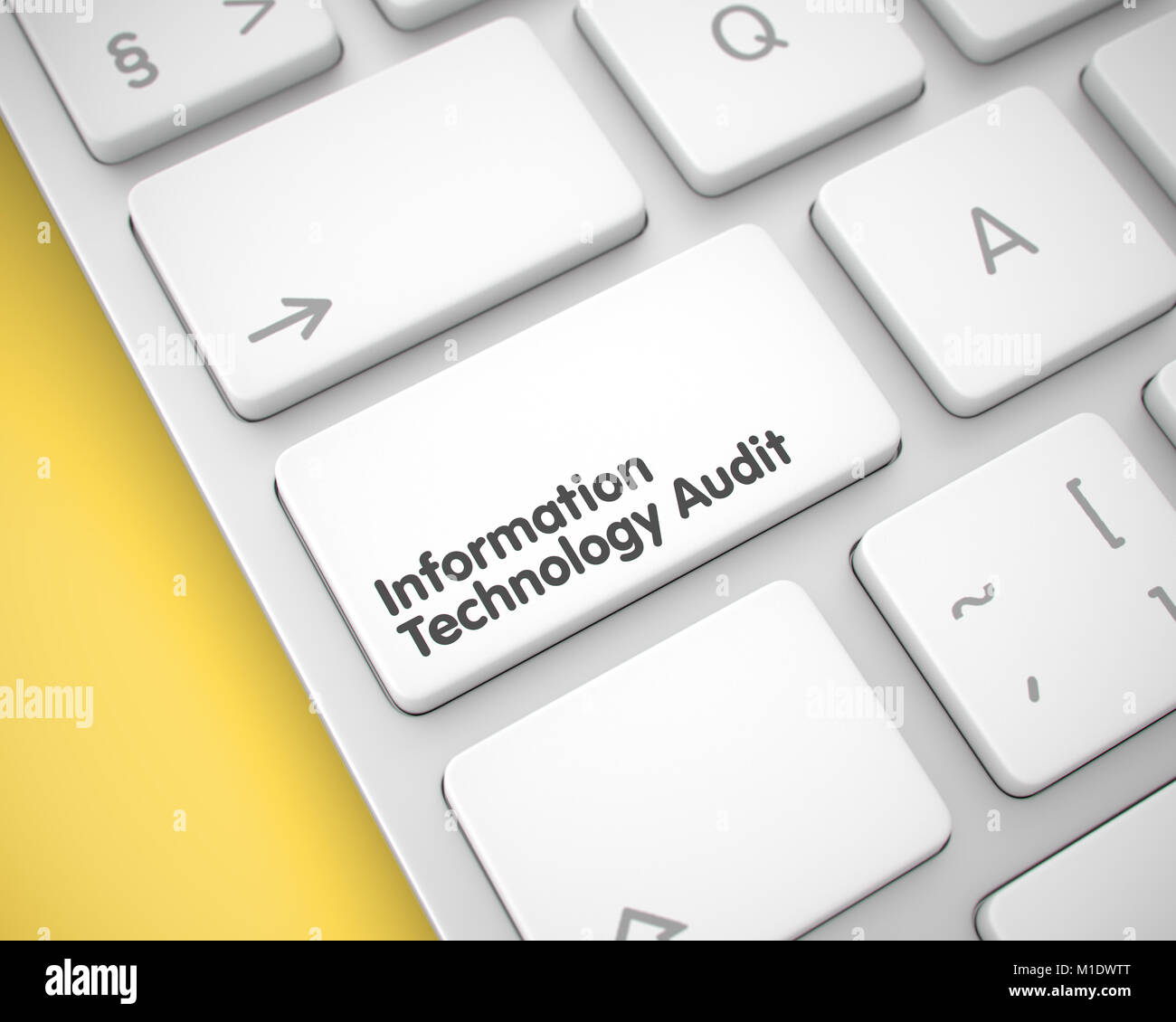 Information Technology Audit auf der Tastatur drücken. 3d. Stockfoto
