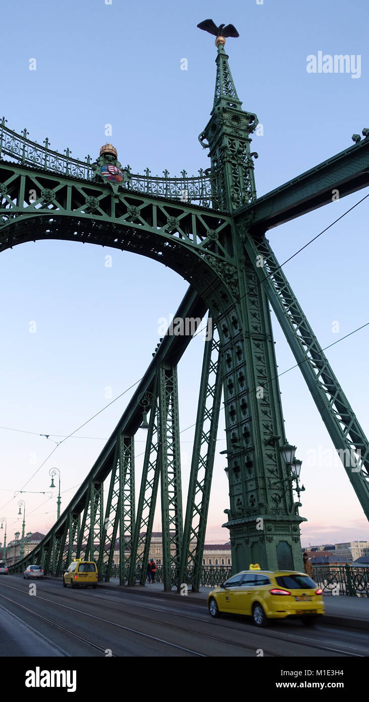 Liberty Bridge Budapest, Ungarn Stockfoto