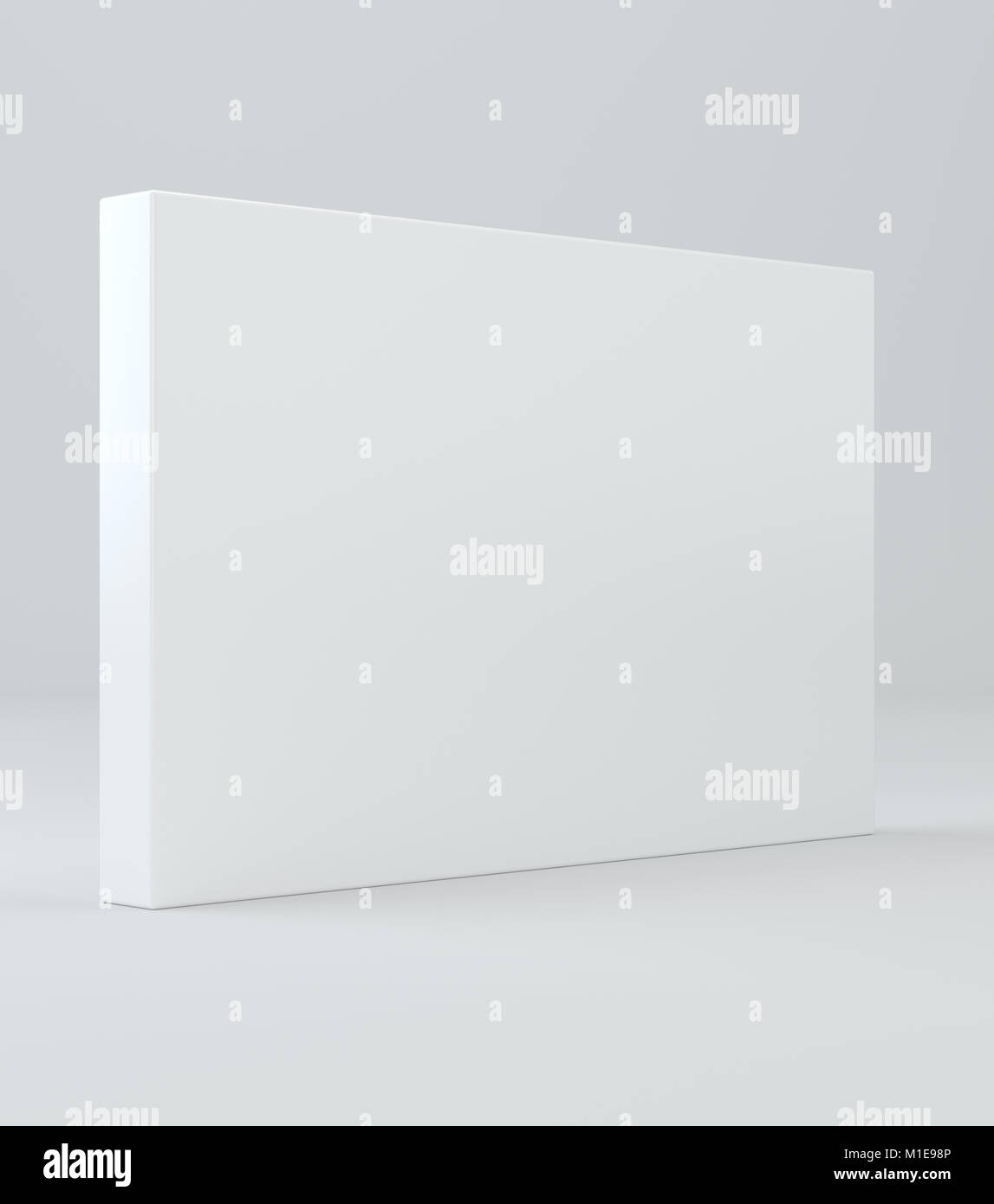 Paket Produkt Pappe. 3d-Abbildung auf Studio Light weißen Hintergrund. Vorlage bereit für Ihr Design Mock Stockfoto