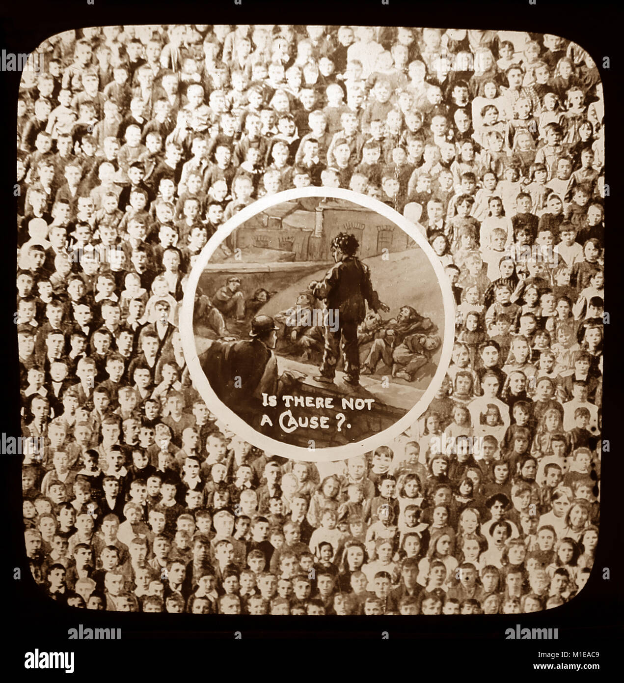 Werbung magische Laterne Folie für Dr. Bernardo der Wohltätigkeitsorganisation für Kinder, Viktorianischen Periode Stockfoto