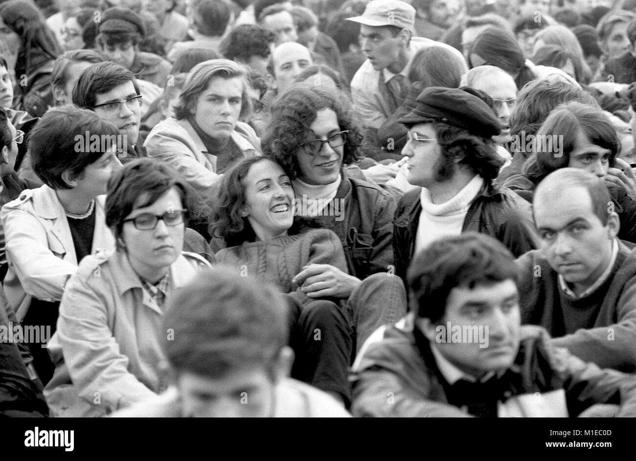 Philippe Gras/Le Pictorium - Mai 1968 - 1968 - Frankreich/Ile-de-France (Region) / Paris-Gruppe (die Menge), Charlety Stadion Stockfoto