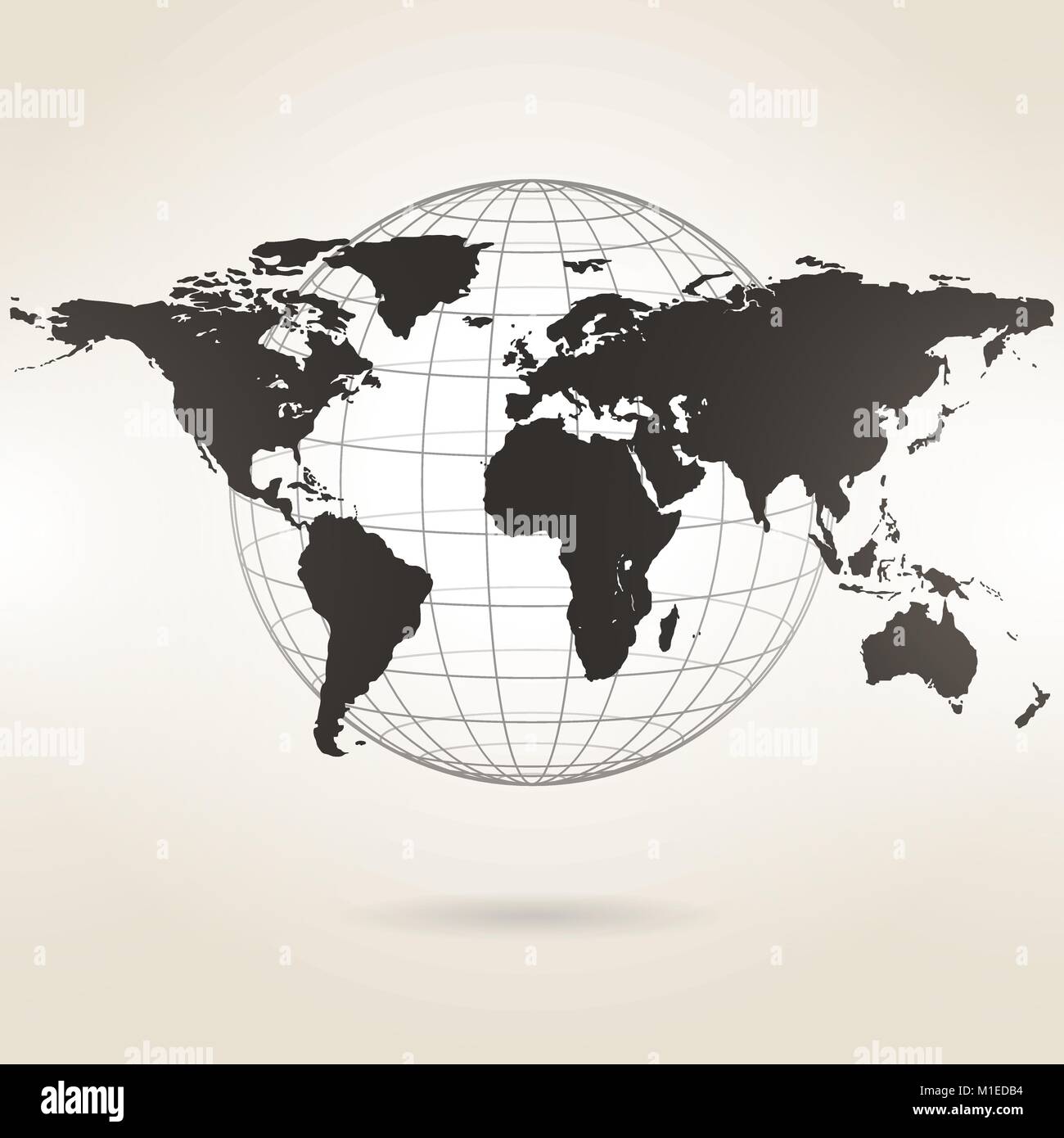 Weltkarte auf einen hellen Hintergrund Stock Vektor