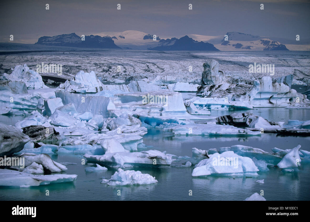 Island. Jokulsarlon ist. Eisberge im See Jokulsarlon ist. Stockfoto