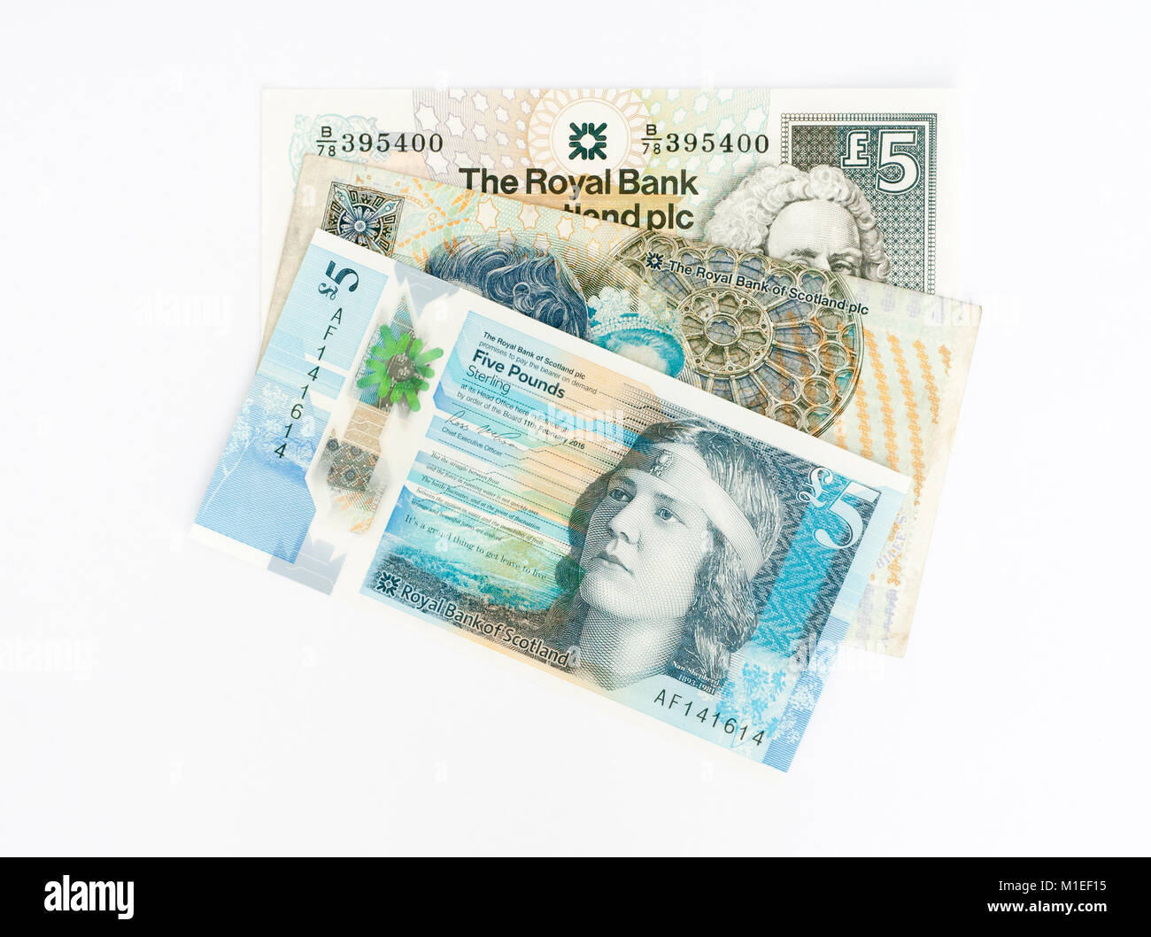 Royal Bank of Scotland RBS britische Pfund Banknoten Stockfoto