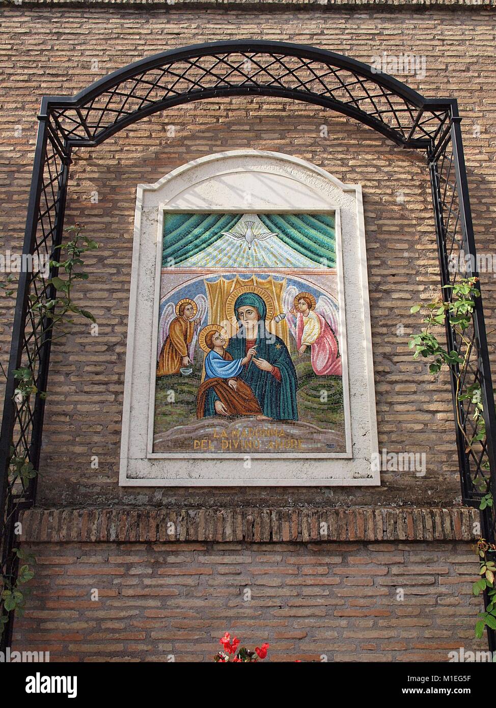 Mosaik Bild in den Gärten des Vatikans in Rom in Italien Stockfoto