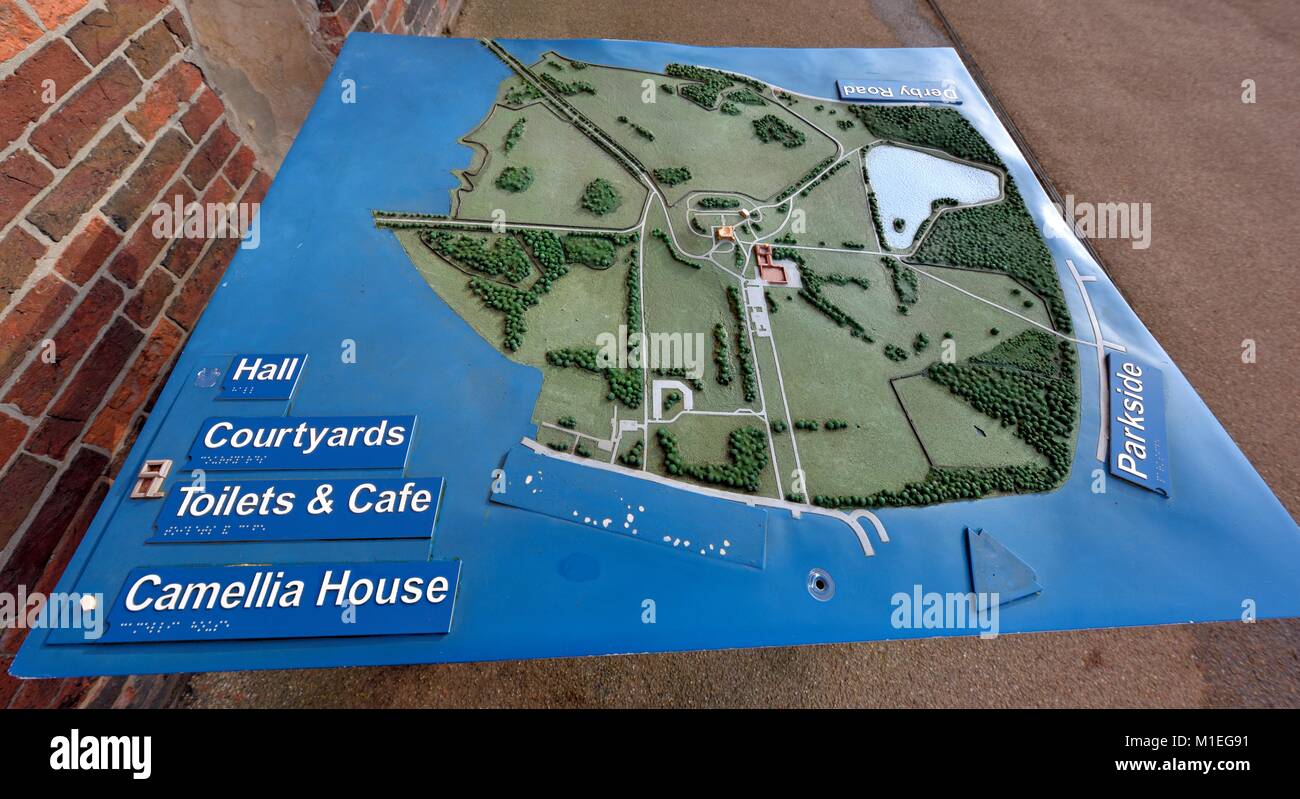 3-dimensionale Karte von wollaton Park Nottingham England Großbritannien Stockfoto