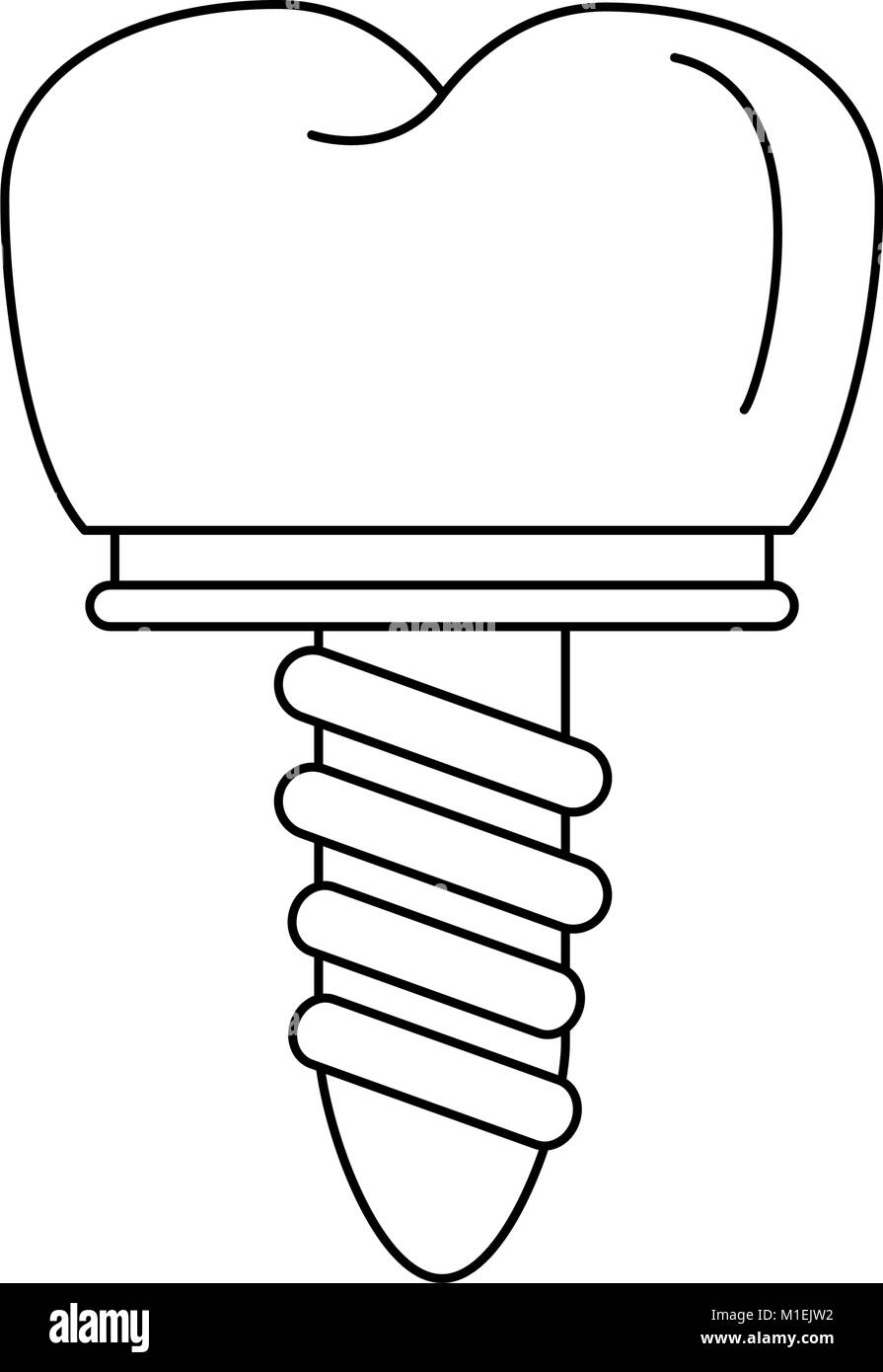 Zahn Implantat Symbol Stock Vektorgrafik Alamy