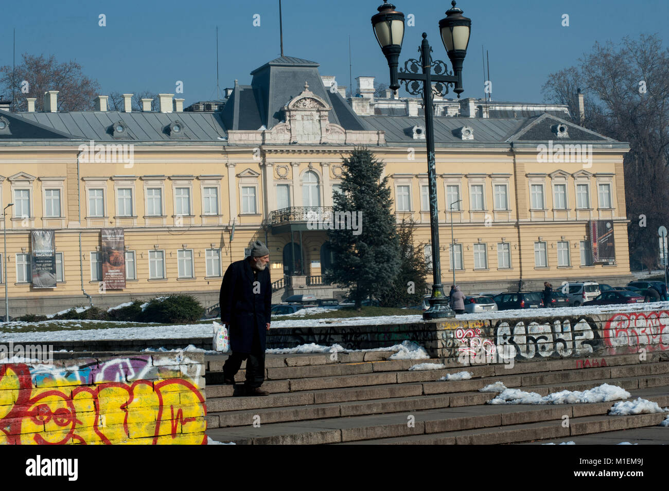 Ein alter Mann im Zentrum von Sofia Park Bulgarien Stockfoto