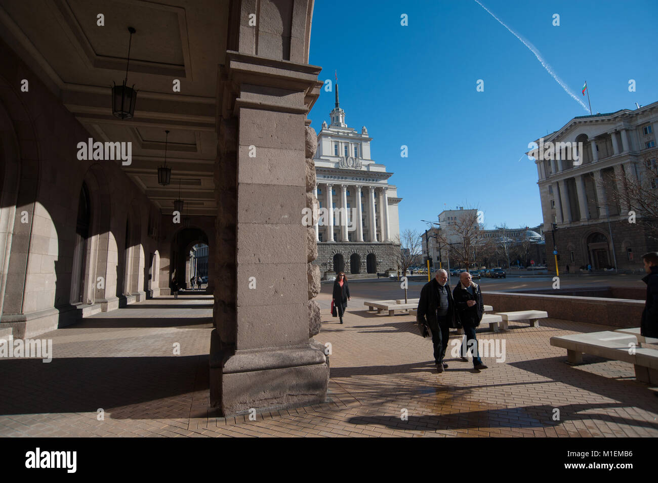 Ehemalige kommunistische Partei Haus, Sofia, Bulgarien, Europa Stockfoto